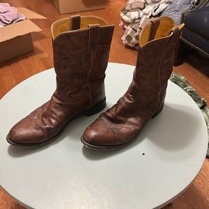 Justin Cow Hide Roper Toe Boots